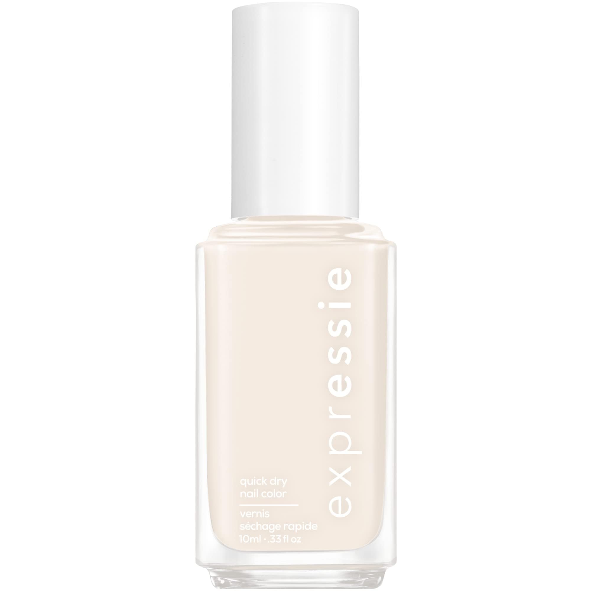 Essie Expressie Daily Grind bottle with fast-dry cream eggshell white polish