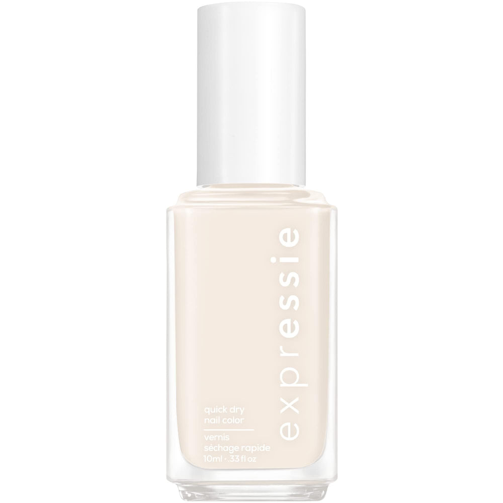 Essie Expressie Daily Grind bottle with fast-dry cream eggshell white polish