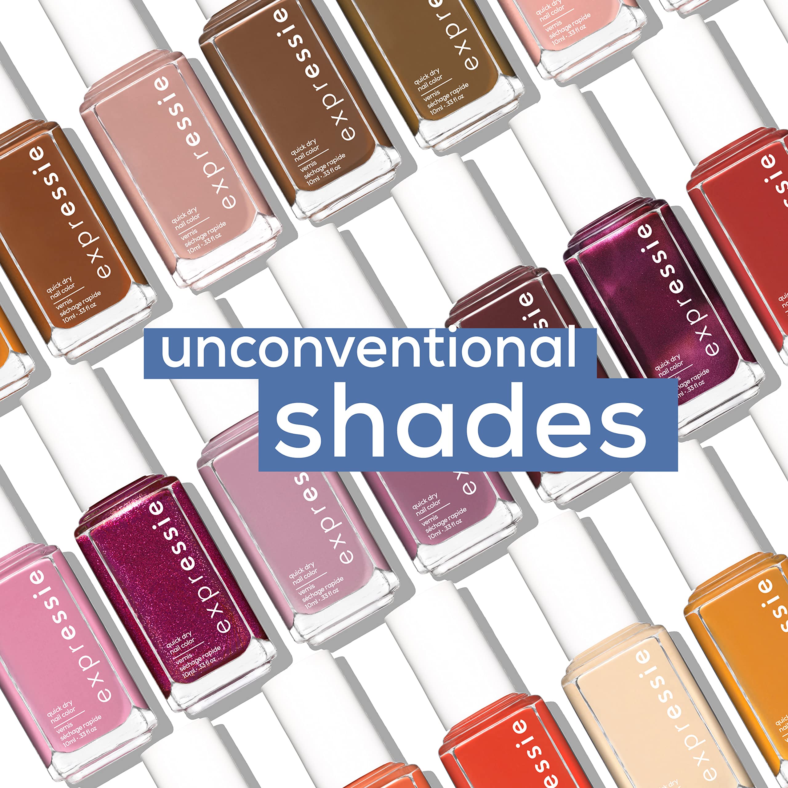 essie expressie fast-dry timer icon emphasizing about one-minute dry time.