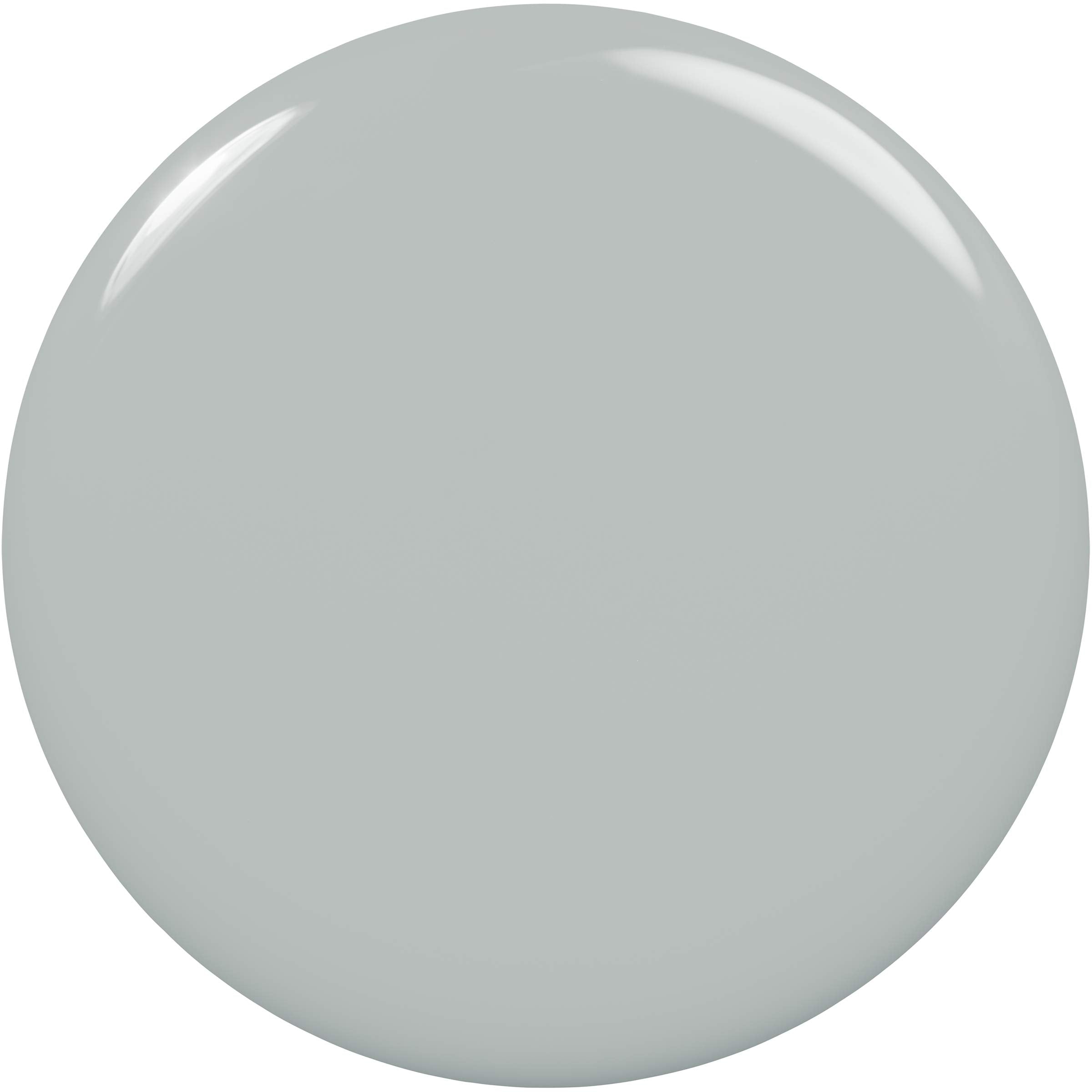 essie expressie in-the-modem swatch showing light gray cream finish.