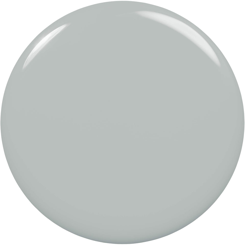 essie expressie in-the-modem swatch showing light gray cream finish.