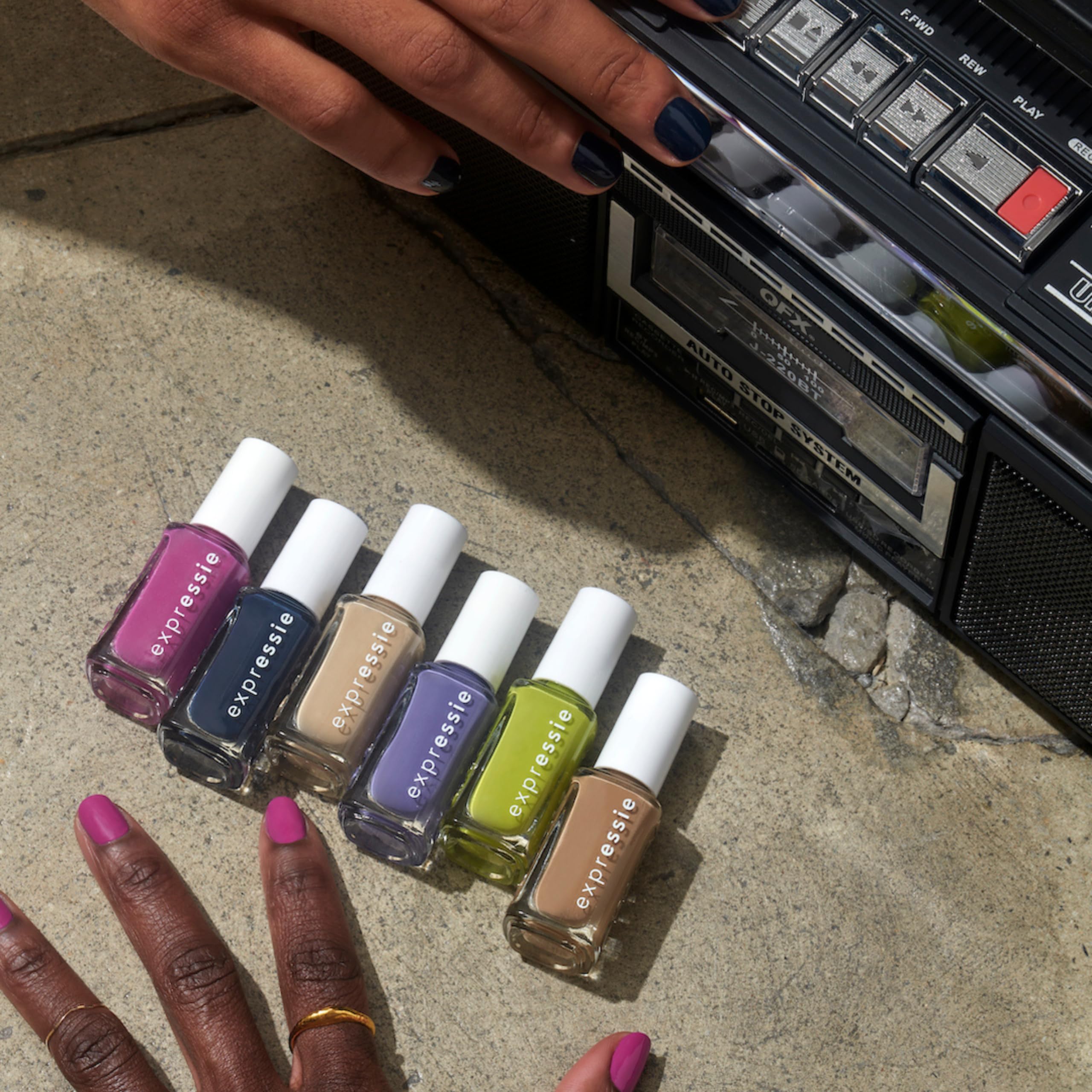 essie expressie packaging and brush design emphasizes on-the-go convenience