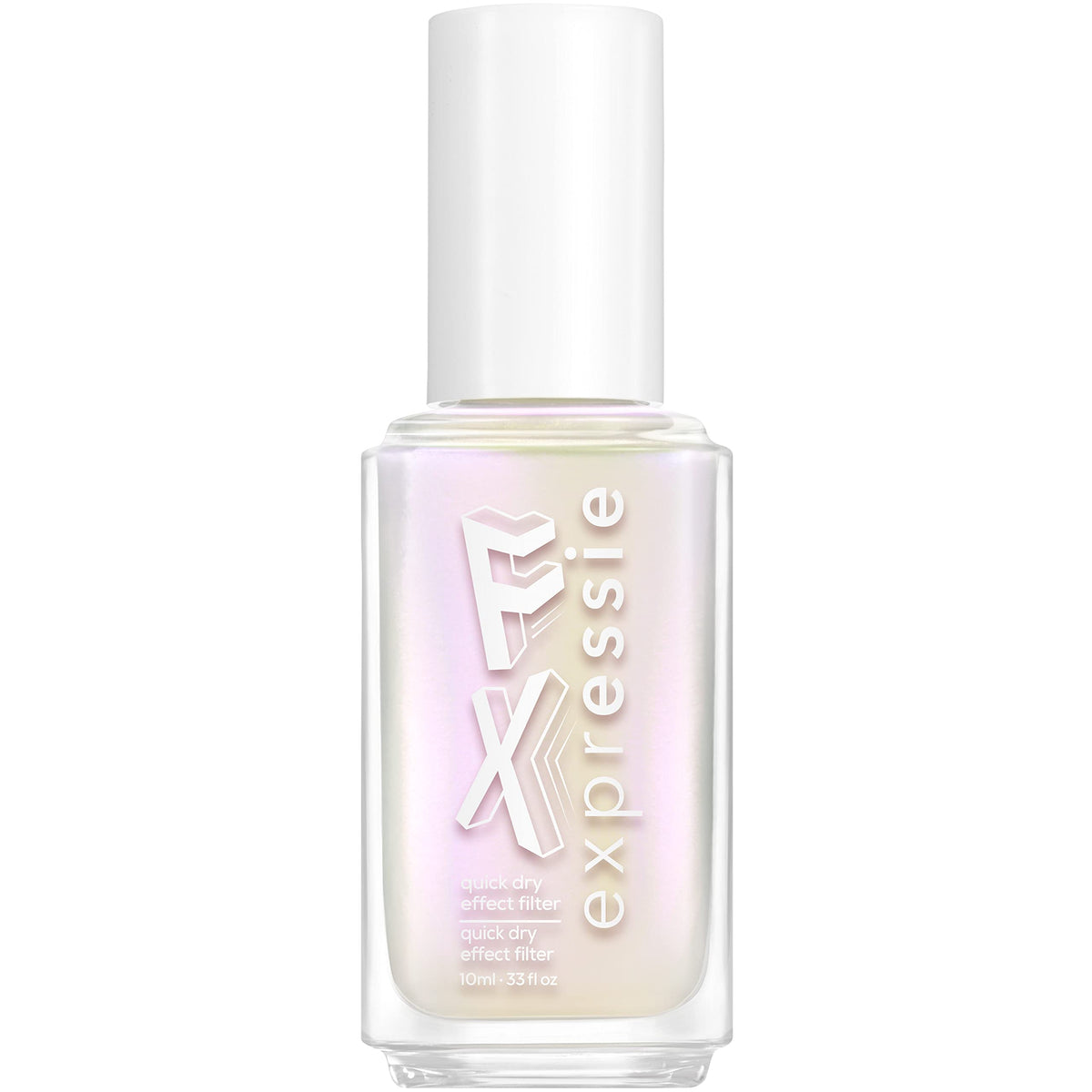 essie expressie quick dry top coat iced out fx shows icy holographic shimmer for nails