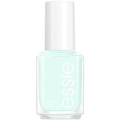 essie First Kiss Bliss nail polish bottle shows mint-green cream shade for a fresh spring look.