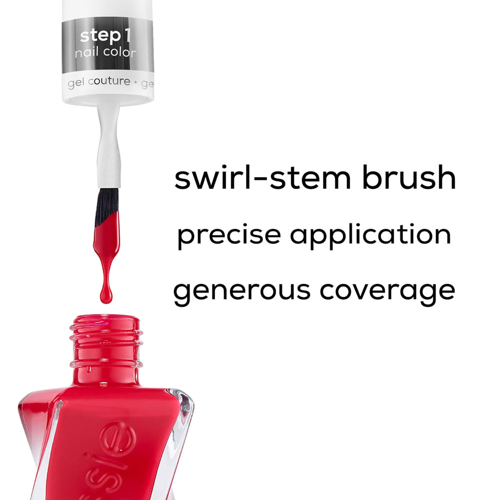 Essie Gel Couture gel-like shine on nails without UV lamp.