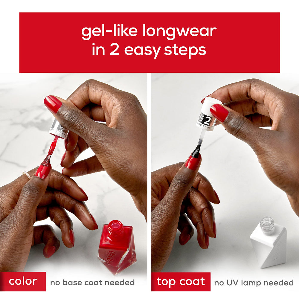 Essie Gel Couture removal image shows easy, regular-polish-like cleanup.