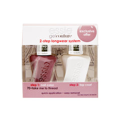 essie Gel Couture Take Me To Thread bottle closeup highlights plush taupe color
