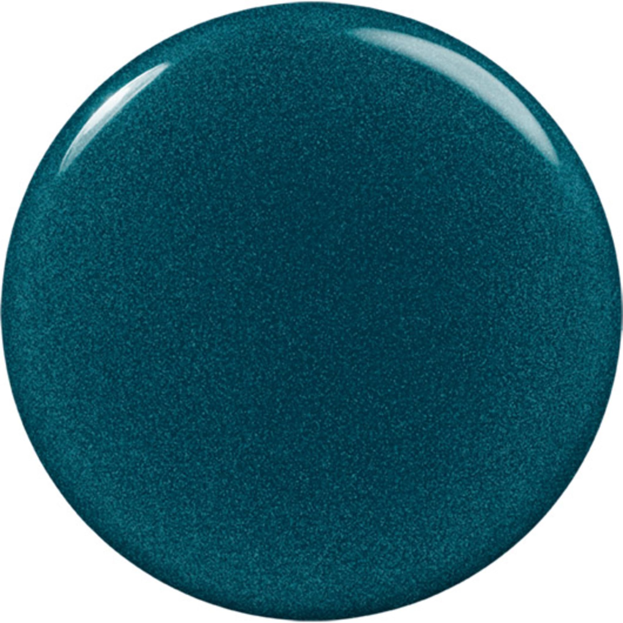 essie Gel Couture teal swirl brush stroke demonstrates precise at-home application.