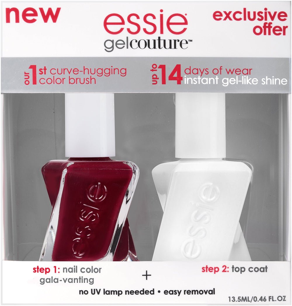 essie gel couture top coat bottle adds fast-drying shine and protection