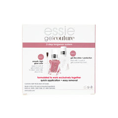 essie Gel Couture top coat shine image emphasizes gel-like gloss without lamp