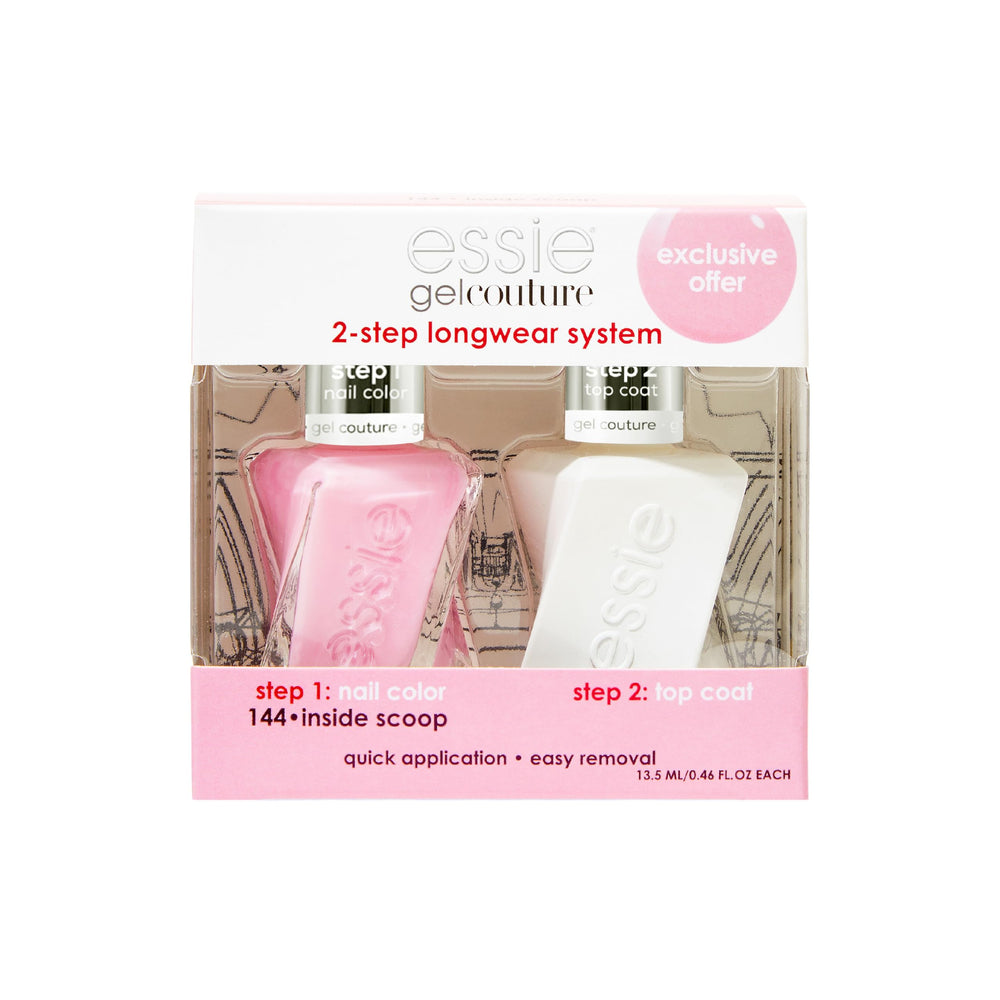 essie gel couture top coat provides gel-like shine and protective finish.