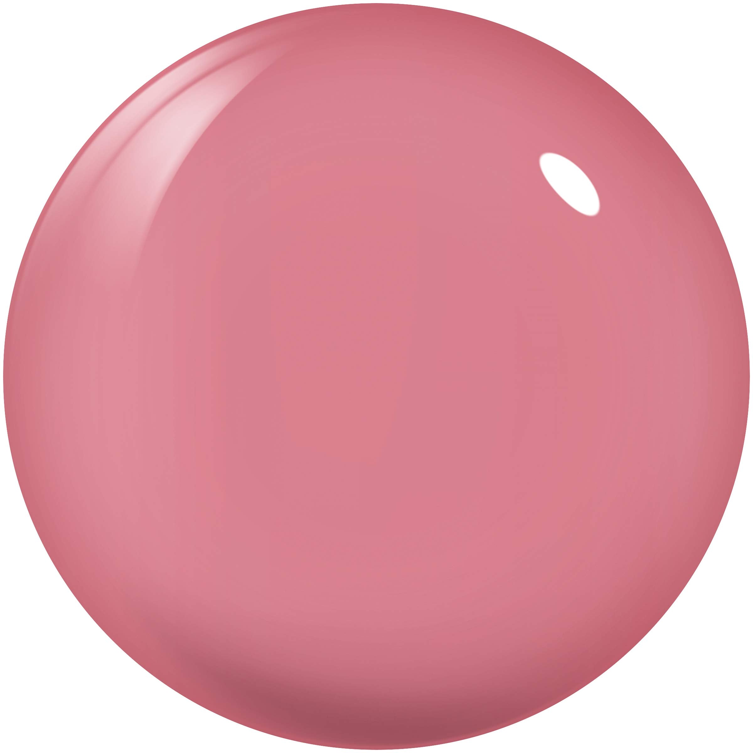 essie glossy-nails close-up shows bubblegum pink with smooth, even finish.