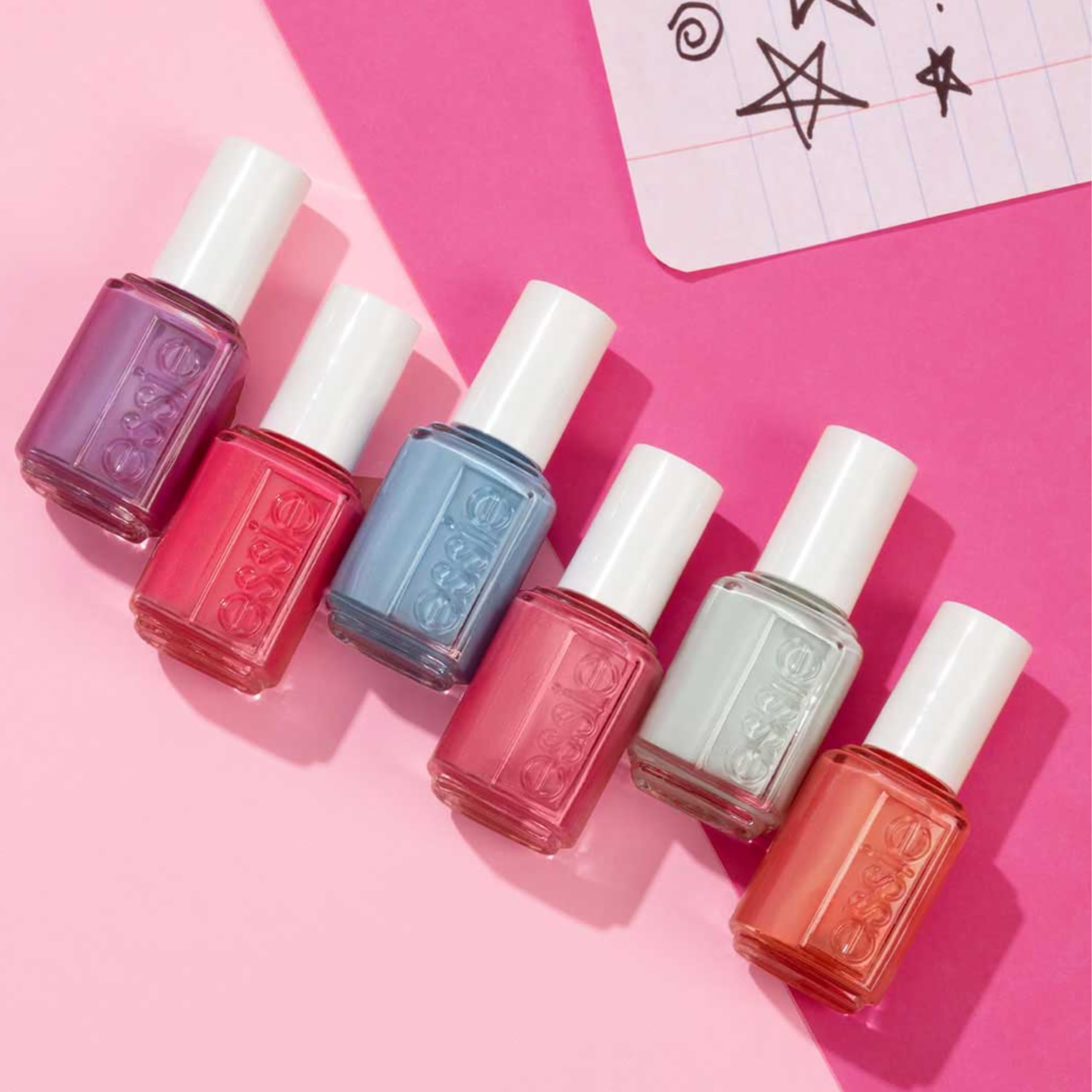 essie glossy shine enhances color depth for a polished, long-lasting look.