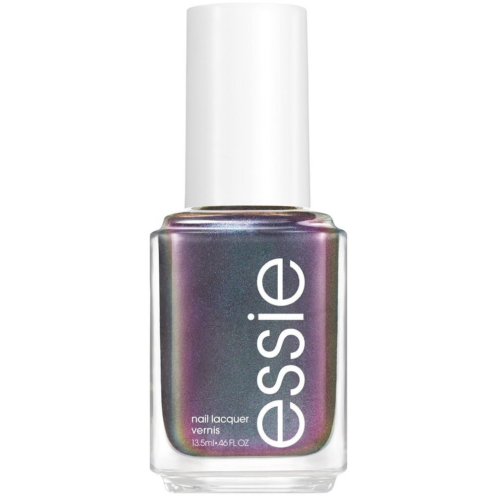 essie maple shimmer bottle shows rich maple shade with olive shimmer for a long-lasting glossy finish
