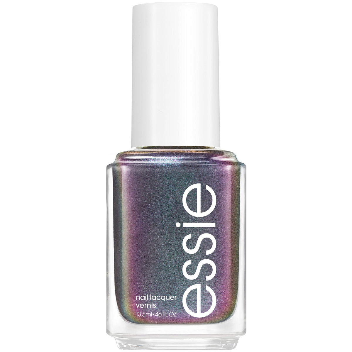 essie maple shimmer bottle shows rich maple shade with olive shimmer for a long-lasting glossy finish