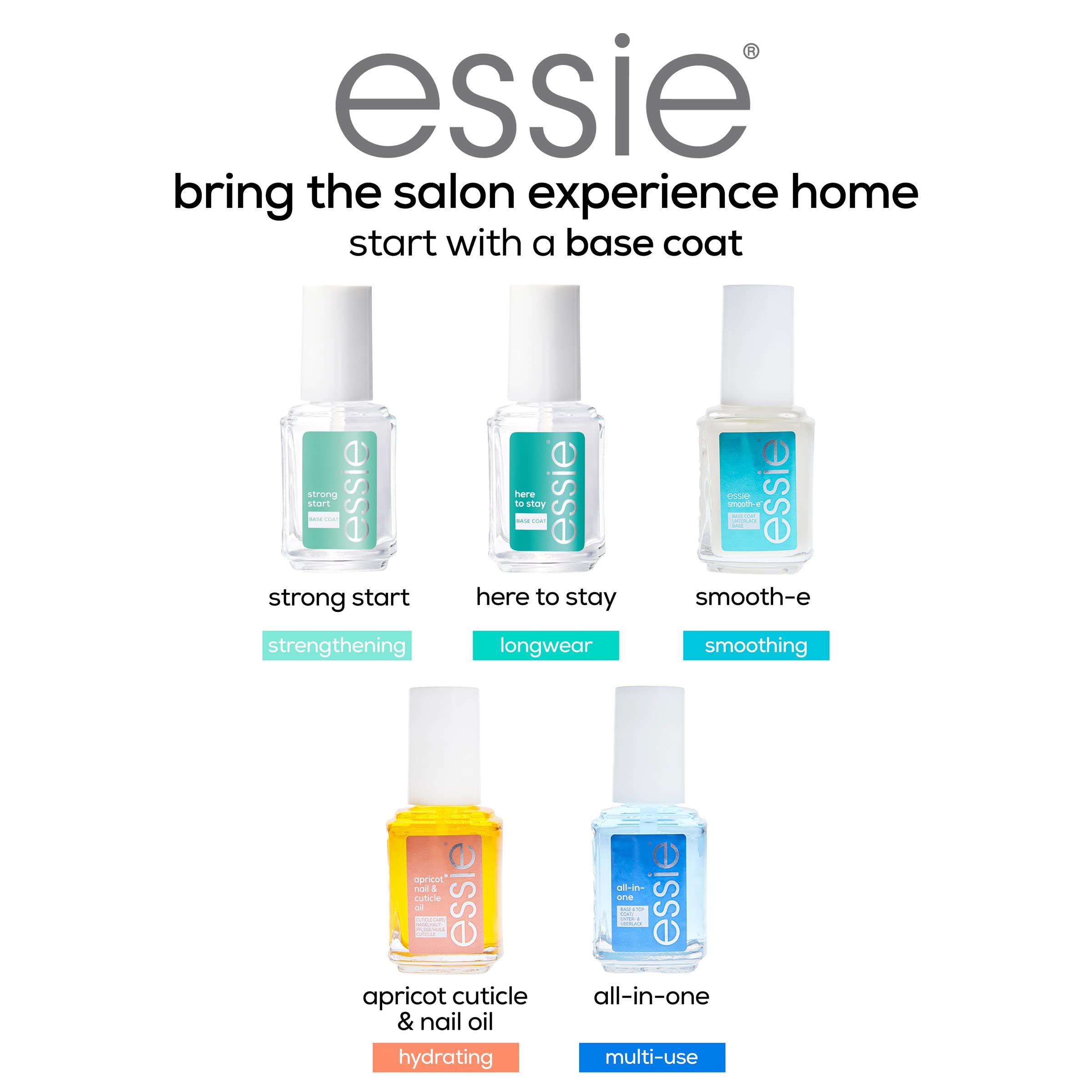 essie Matte About You Top Coat on nails creates a refined matte finish.