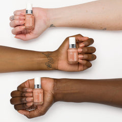 essie layered milky glaze nails demonstrate buildable coverage and versatile looks.