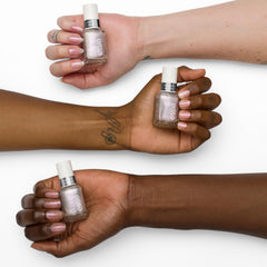 essie Nail Art Studio satin chrome veil swatch suggests silky, even application.