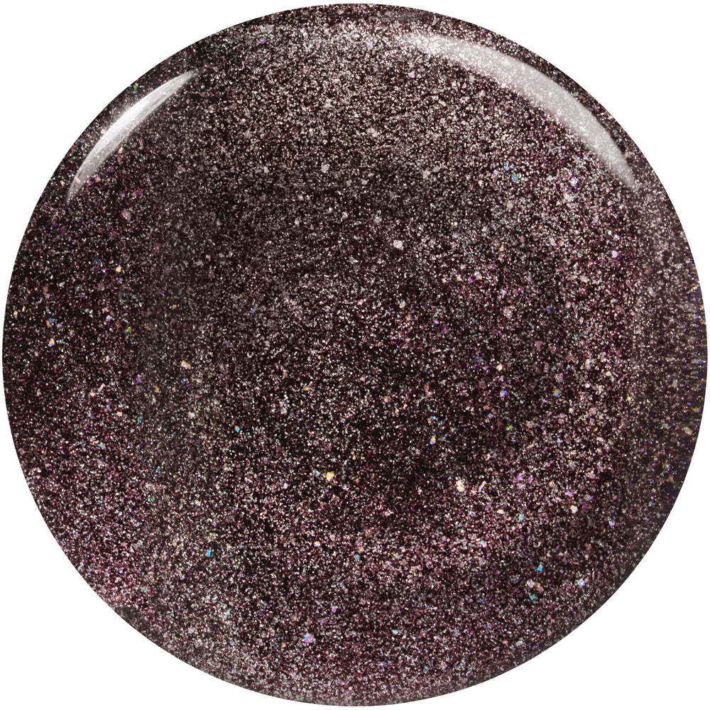 essie Nail Polish Black Shimmer cap closeup highlights premium application feel.