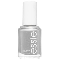 essie No Place Like Chrome silver bottle closeup, delivering a high-gloss salon-worthy look at home.