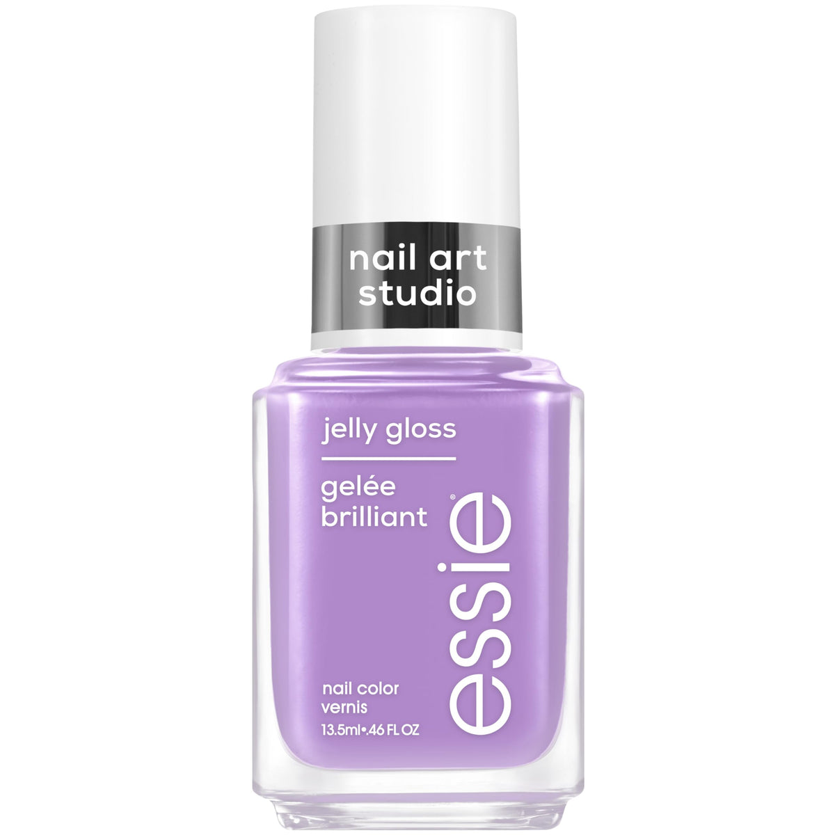 essie orchid jelly bottle closeup highlights buildable translucent purple gloss for at-home nail art