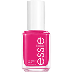 essie Pencil Me In magenta pink bottle close-up shows vibrant cream finish and vegan formula