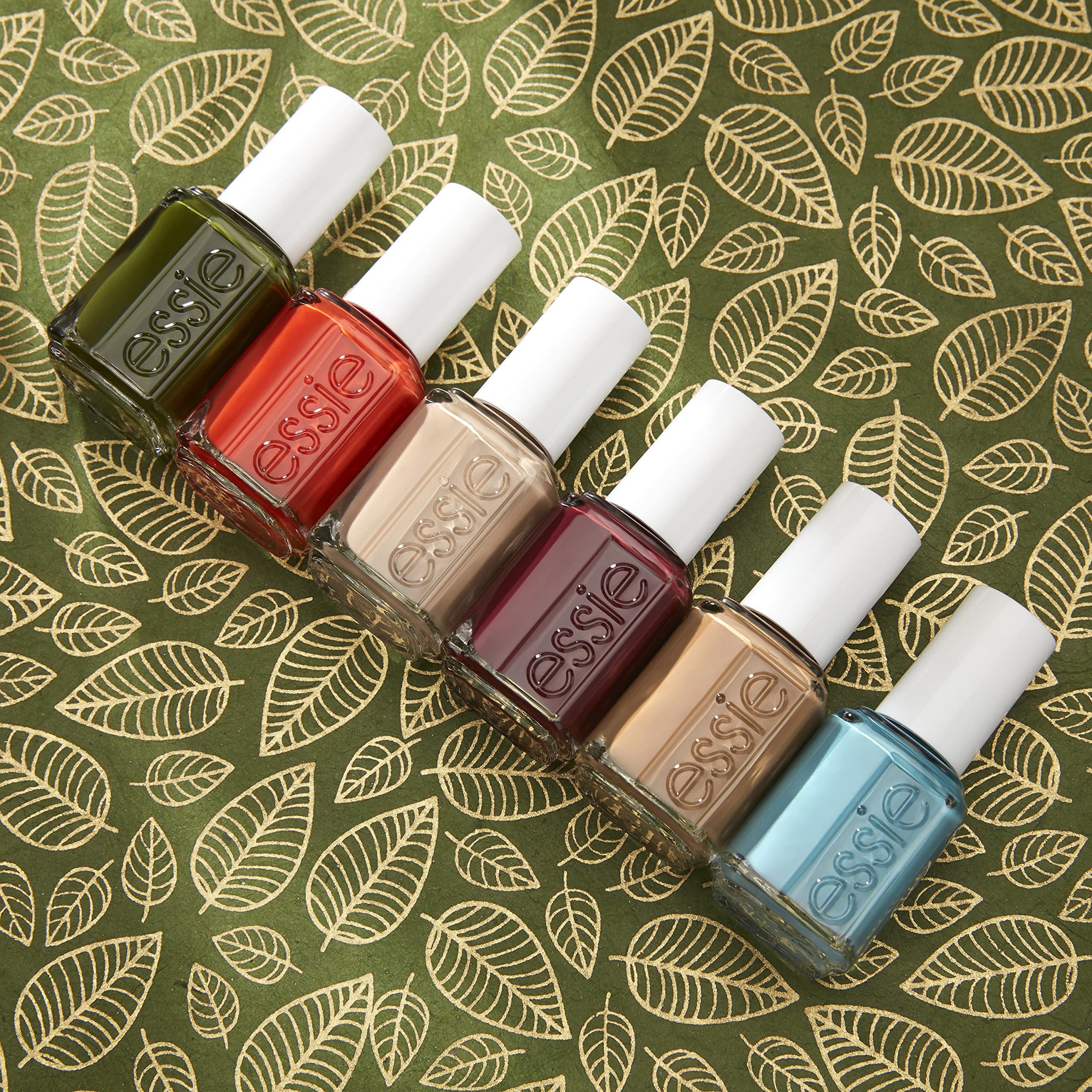 essie salon-quality nail color delivering even coverage and glossy shine.