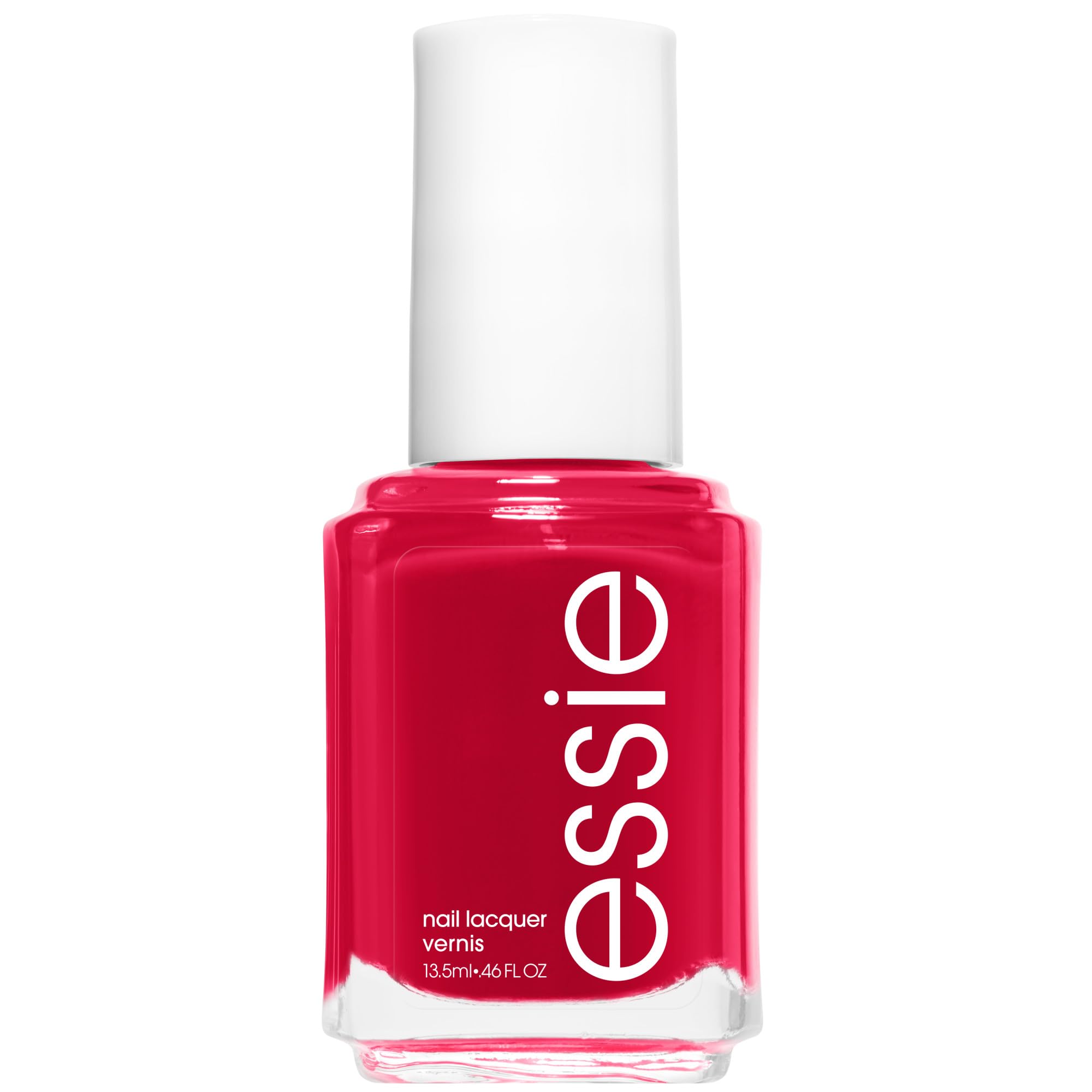 essie She's Pampered bottle shows vibrant red shade for a salon-quality manicure.