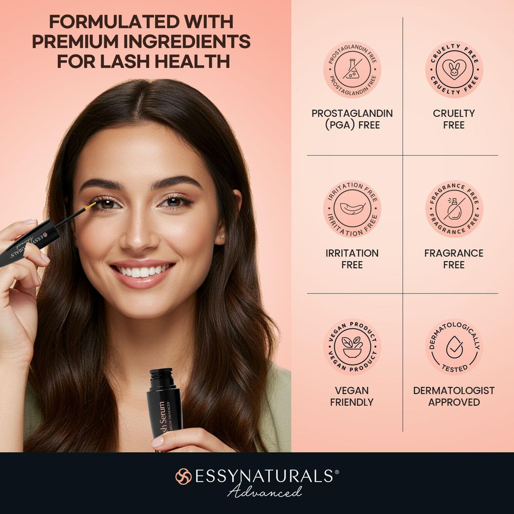 EssyNaturals Advanced packaging box signals premium lash care