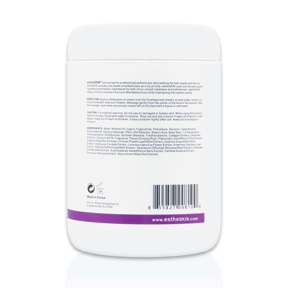 estheSKIN Collagen Facial Massage Cream application scene highlighting lifting feel and non-sticky touch