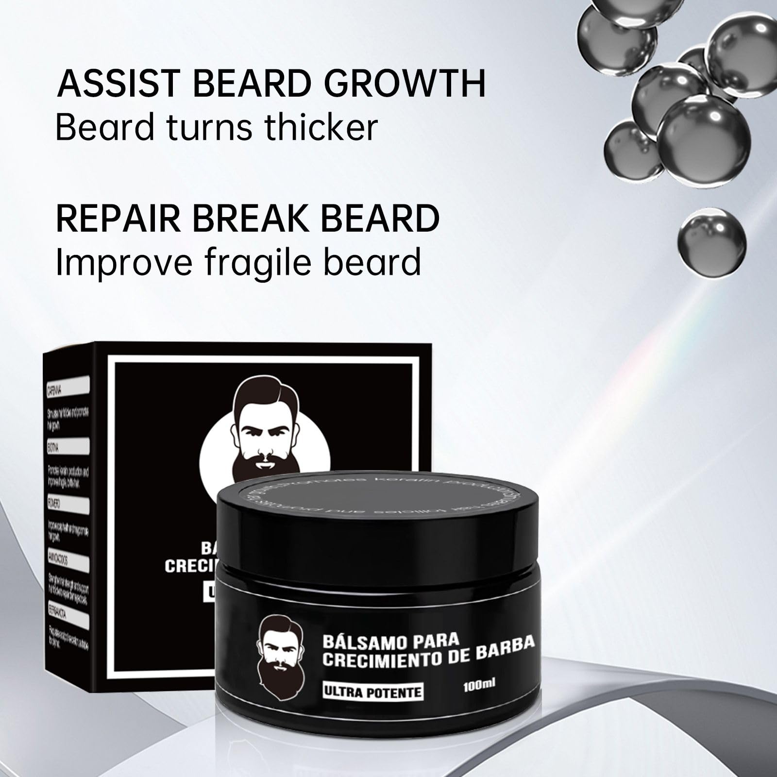 Estimulante Barba balsamo closeup jar highlights rich texture