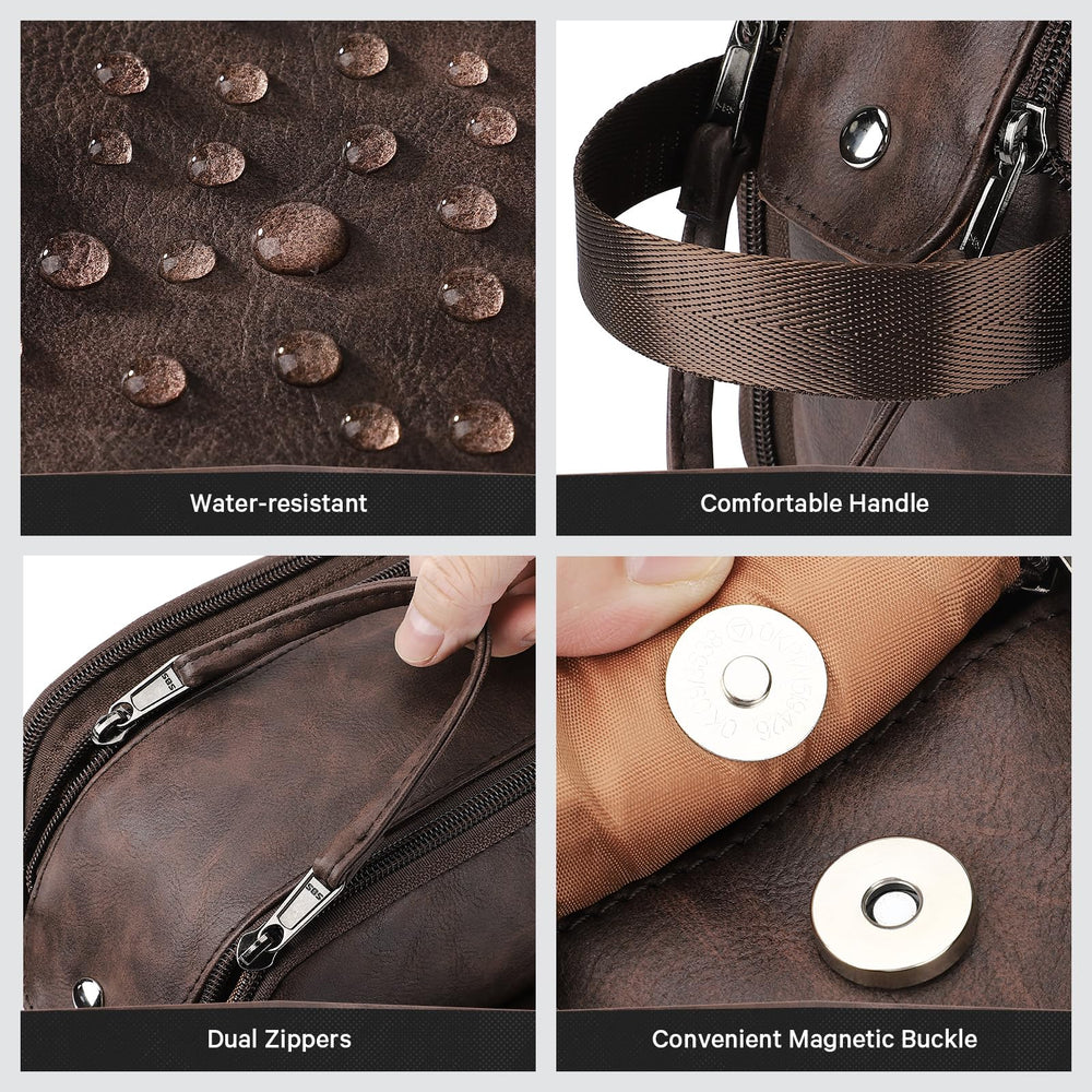 Estour bag with dual metal grommets for hanging and quick access