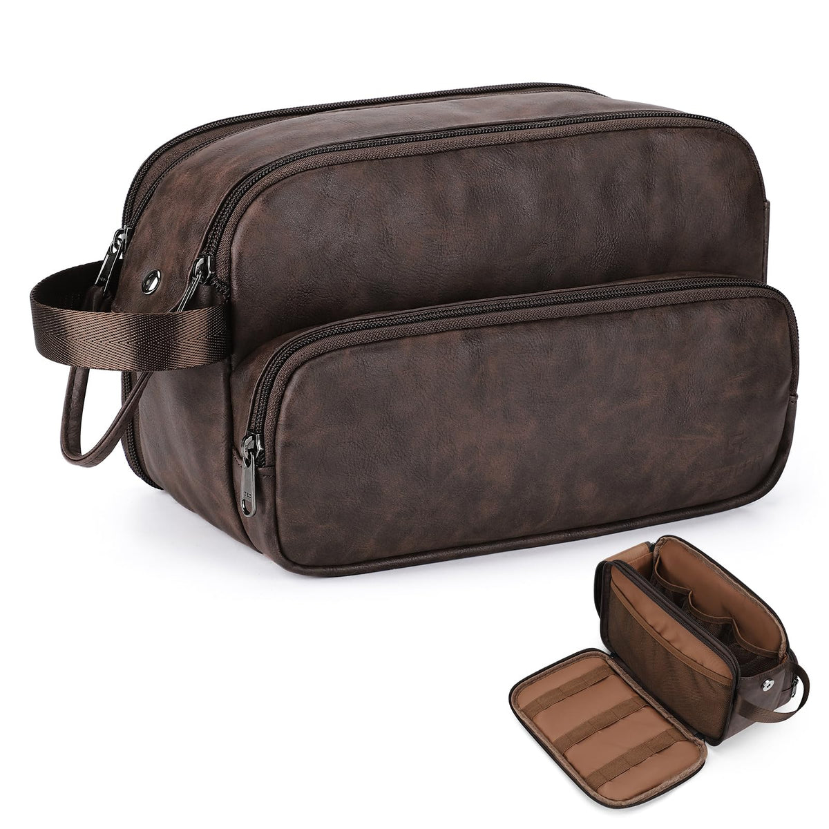 Estour Toiletry Bag showing roll-buckle closure for secure, compact travel organization