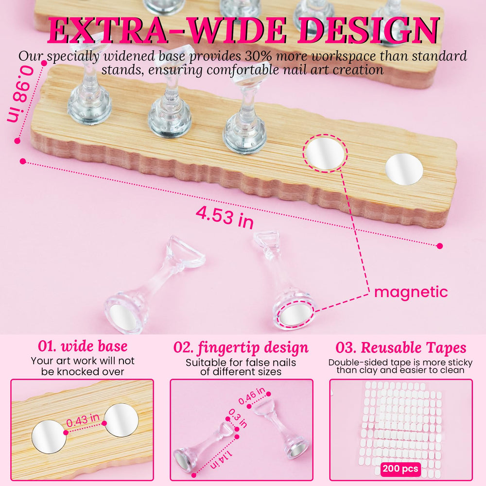 ESUOHYM heart nail stand highlights cute displays for boutique nail art presentations.