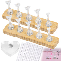 ESUOHYM nail stand base keeps tips steady for accurate nail art display.