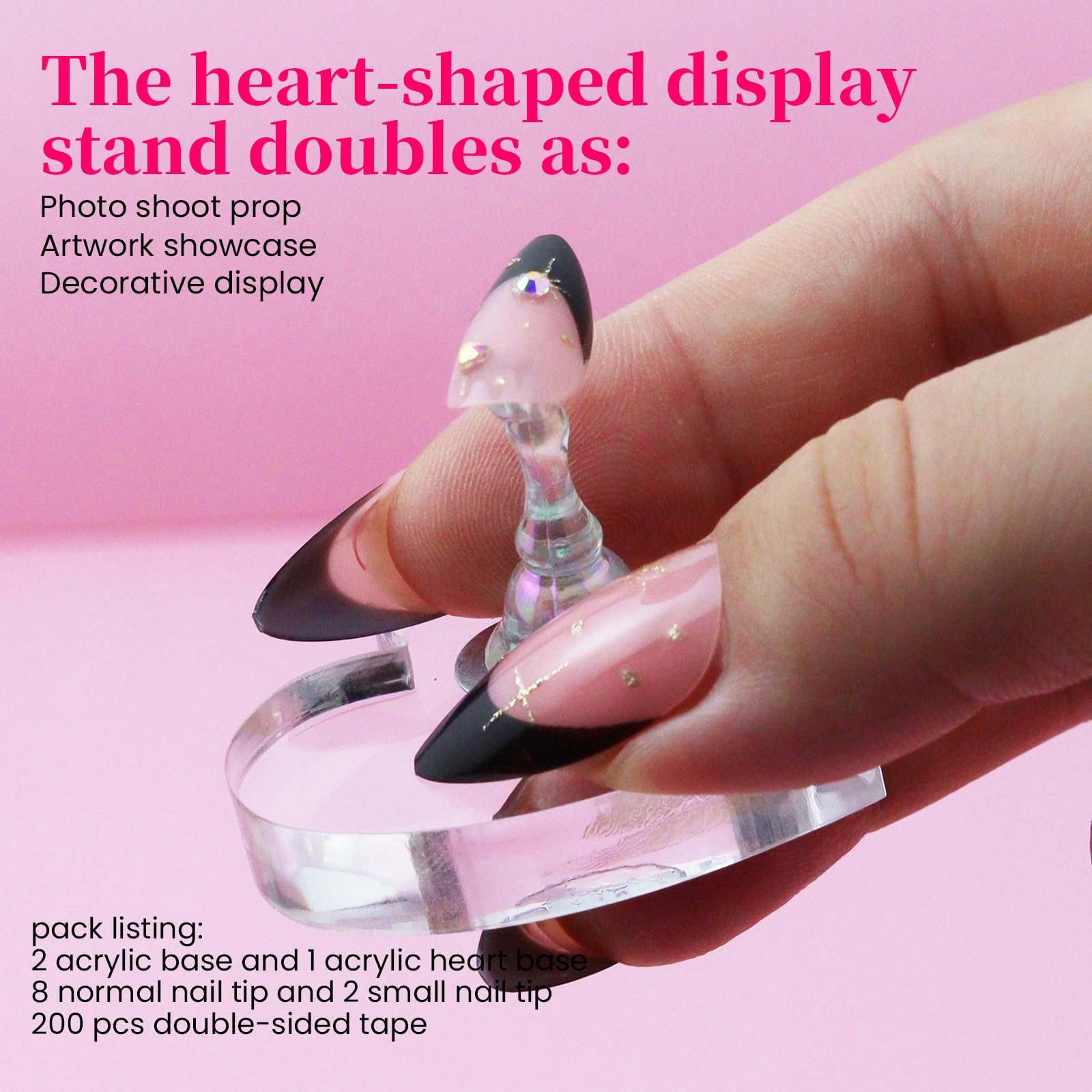 ESUOHYM Acrylic nail art stands collection offers durable display options