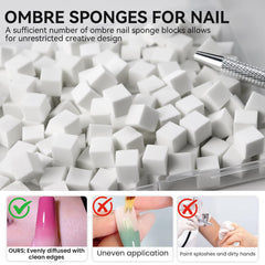 ESUOHYM mini sponge blending tool for compact gel ombre blends.