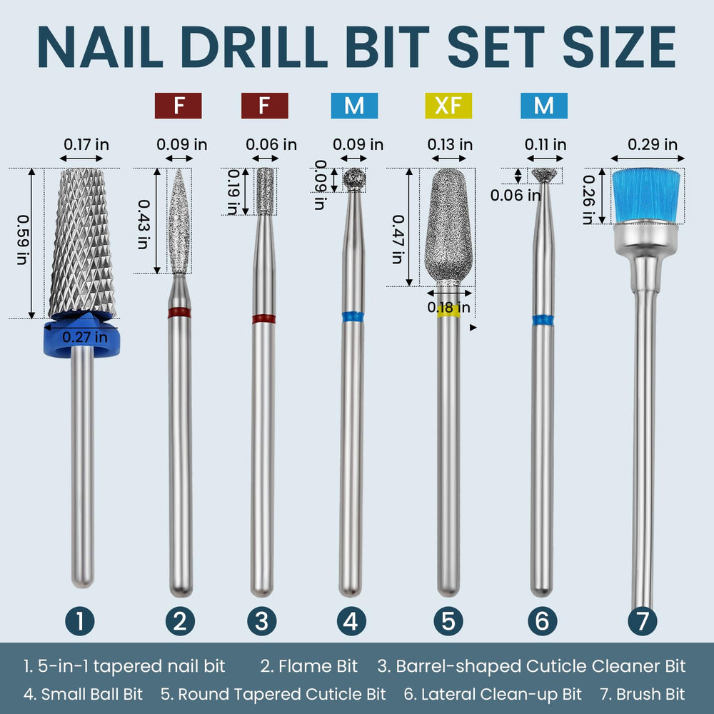 ESUOHYM ball bit for gentle nail surface smoothing and shaping