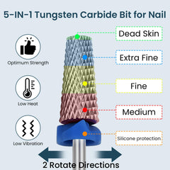 ESUOHYM barrel cuticle cleaner bit for safe cuticle detailing