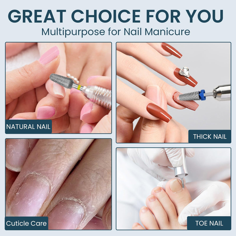 ESUOHYM complete nail drill bits set image for home salon use