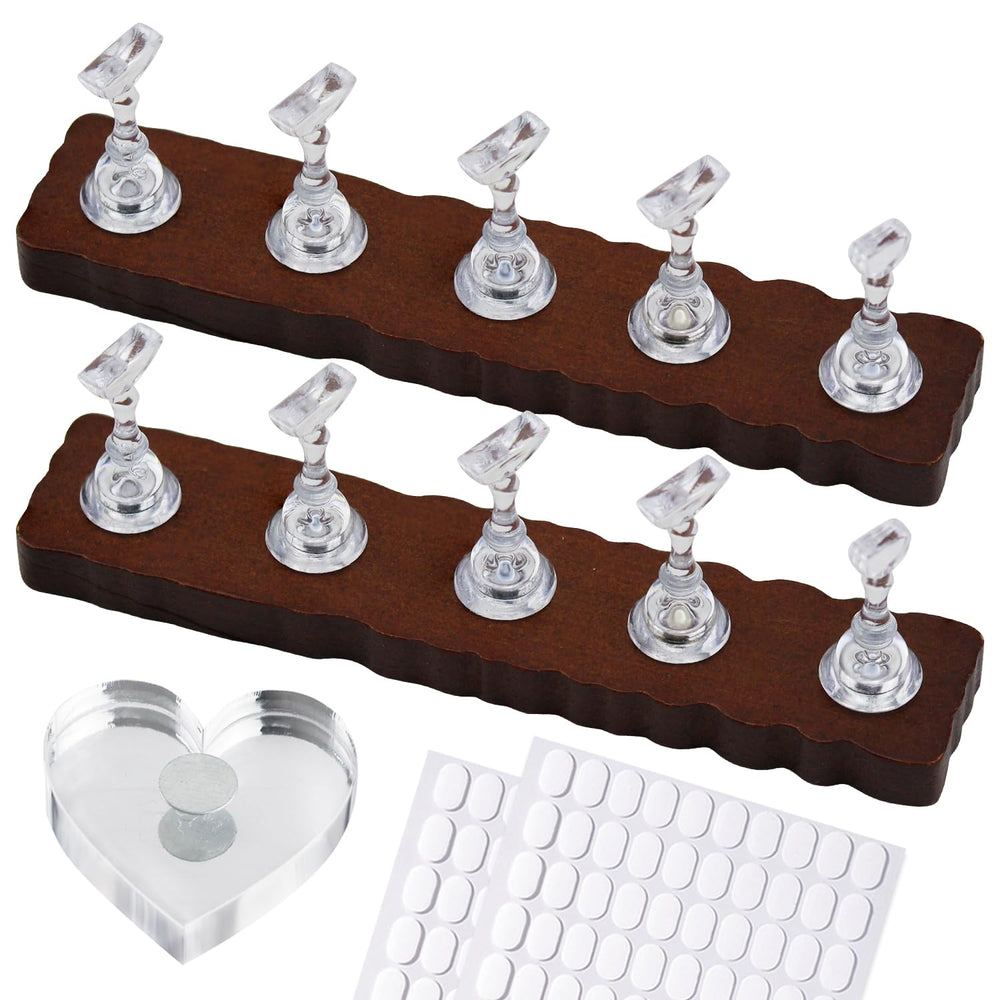 ESUOHYM nail stand wooden base for stable home practice display