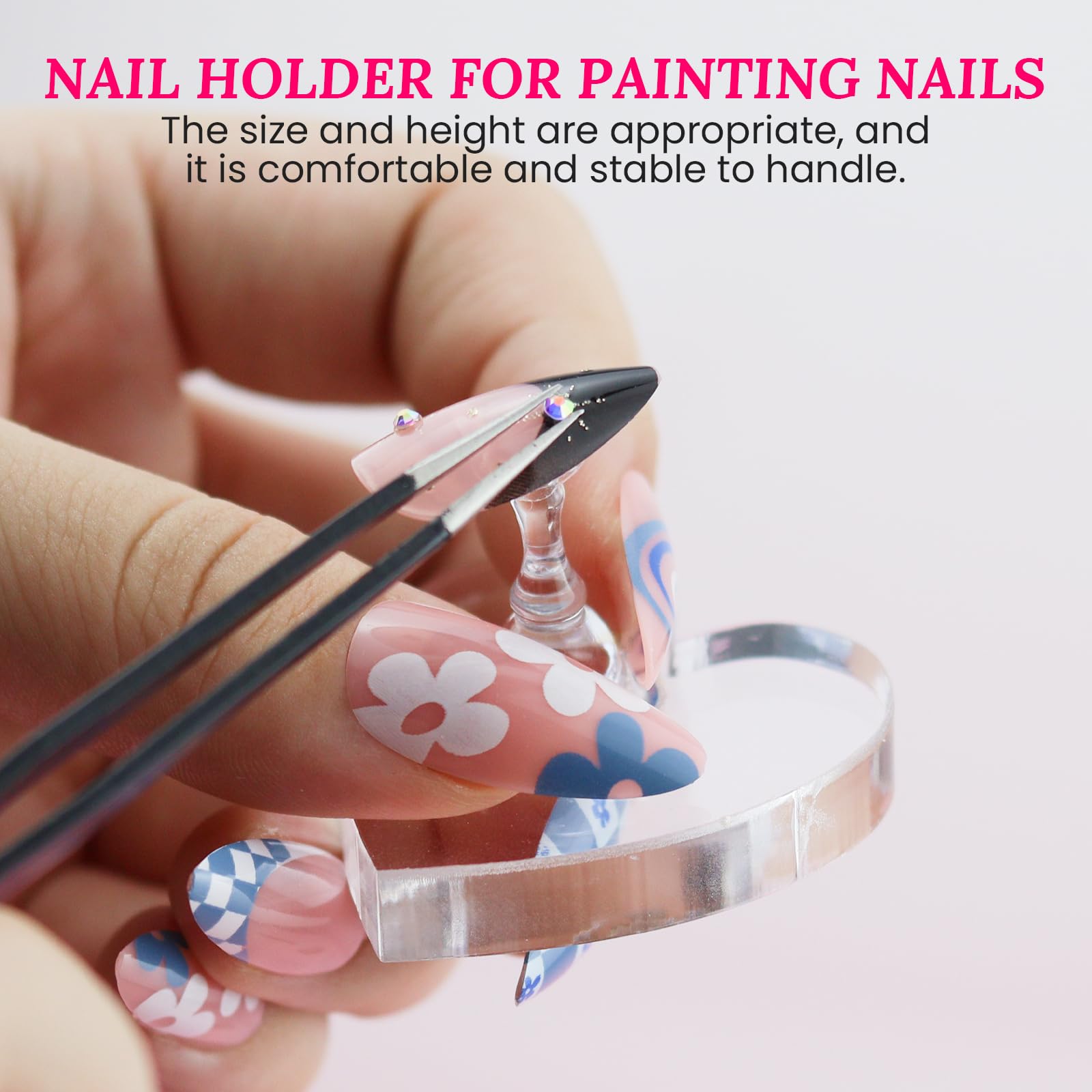 ESUOHYM nail tip holders designed for small nails and precise designs