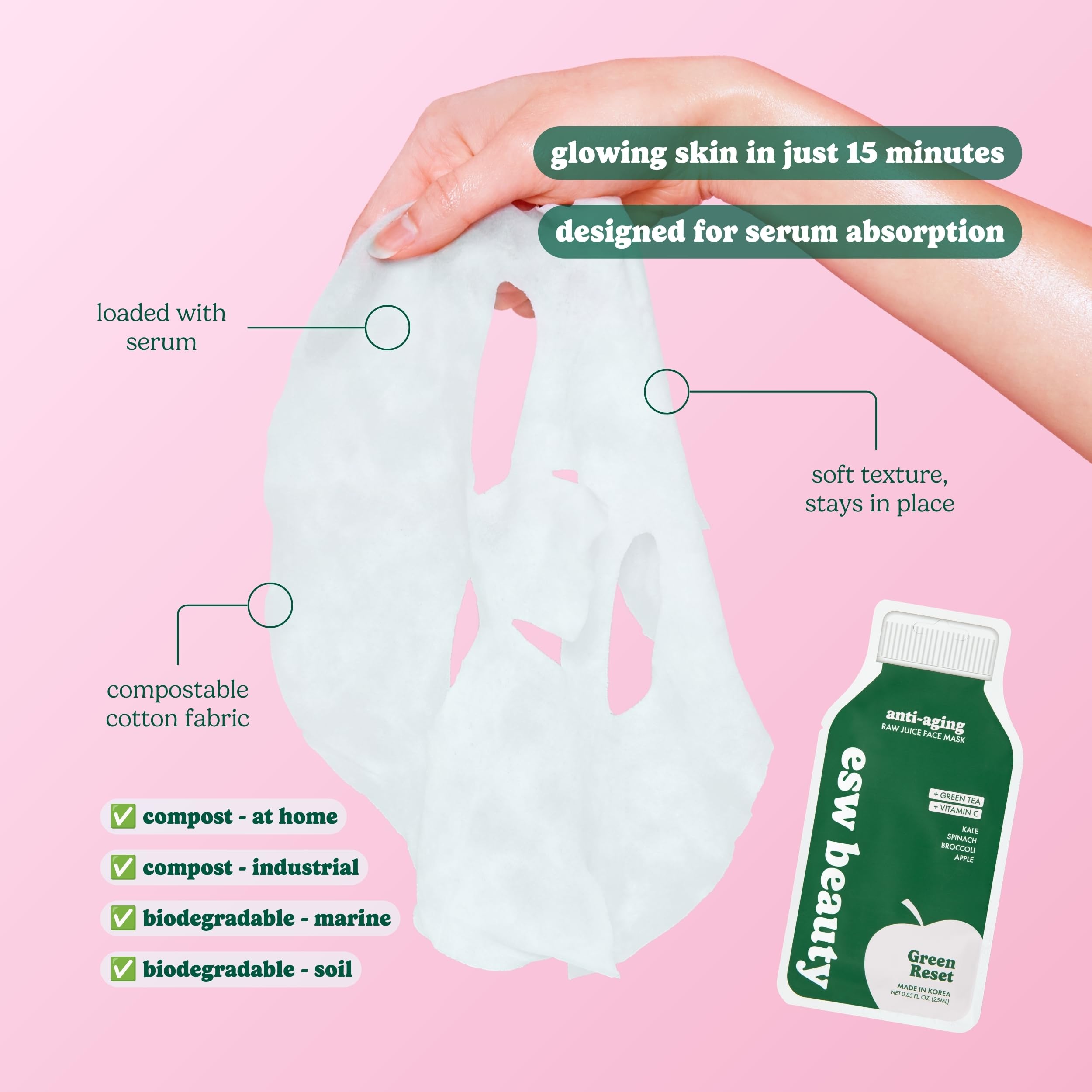 ESW Beauty Green Reset filosofía limpia vegana cruelty-free y sostenible