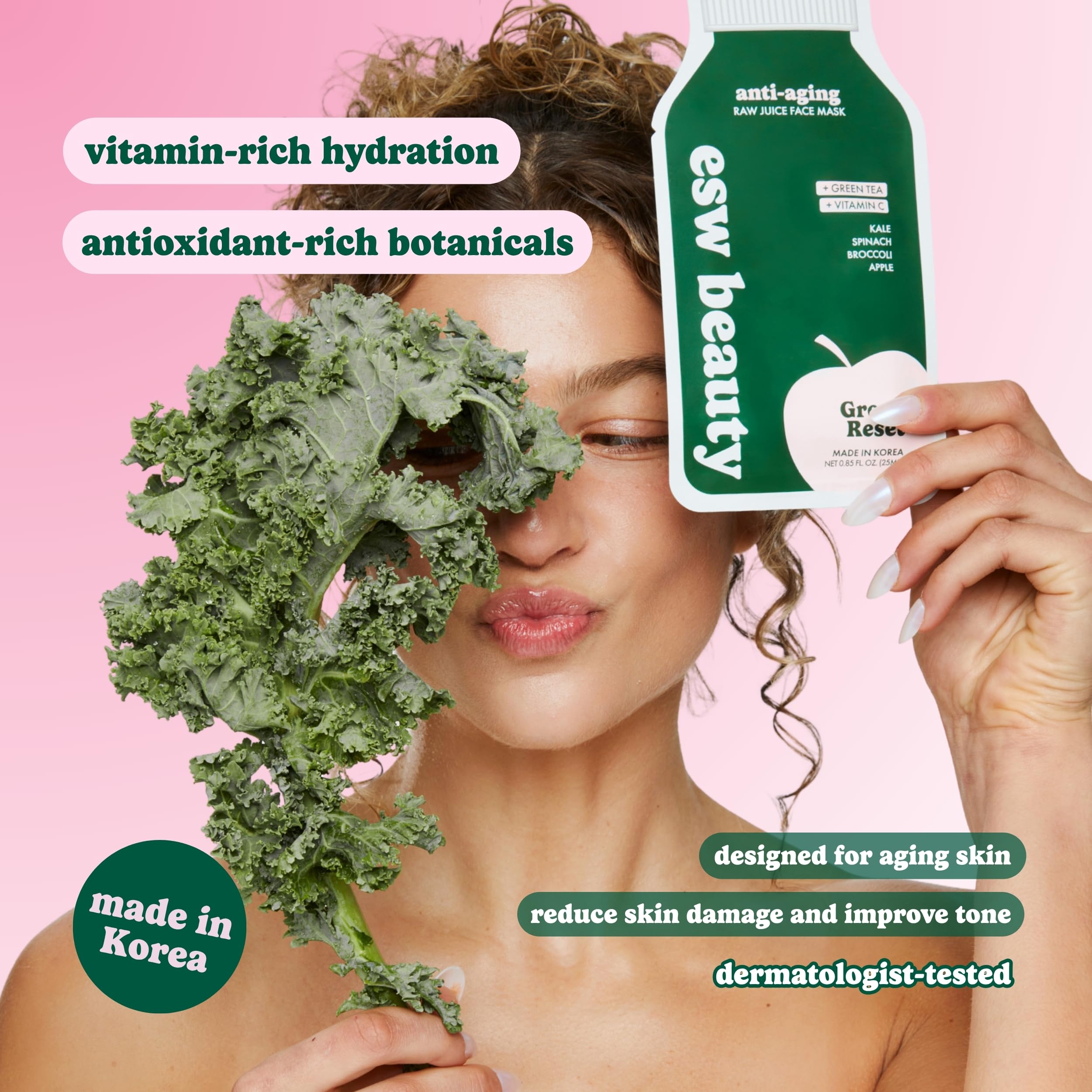 ESW Beauty Green Reset uso diario para piel madura y luminosidad