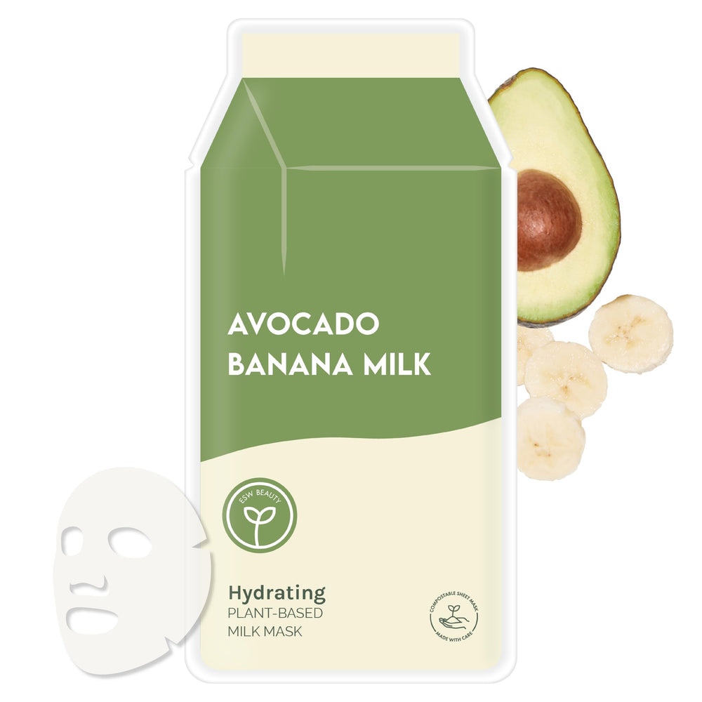 ESW Beauty mascarilla leche vegetal aguacate banana hidrata piel seca