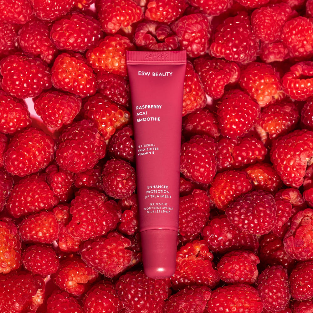 ESW Beauty Raspberry Acai tint swatch reveals natural berry color and subtle shine.