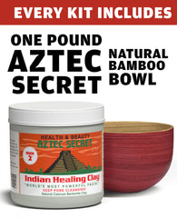 Etana essential Indian clay mask bamboo bowl and stirrer enables non-metal mixing for purity.