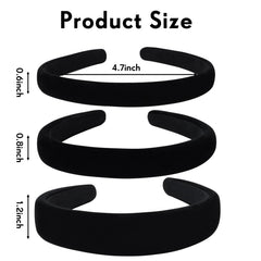 Etercycle velvet padded headband 0-8in width secure fit for busy routines.