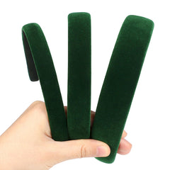 Etercycle green headband 0.6in wide with gentle padding for all-day comfort.