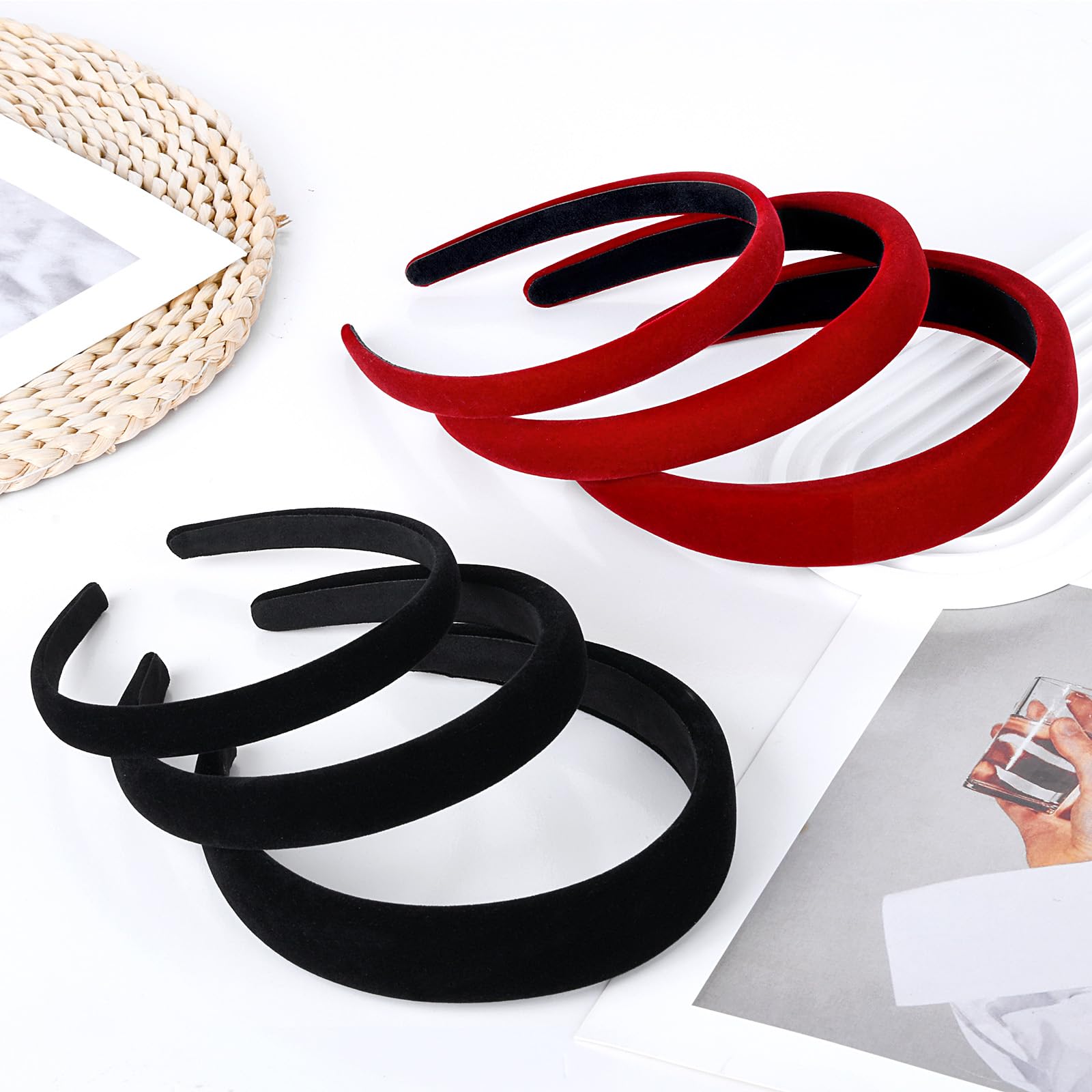 Etercycle velvet headband shown on model for quick, stylish daily looks.